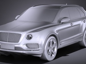 Bentley Bentayga 2017 Lowpoly Modelo 3D