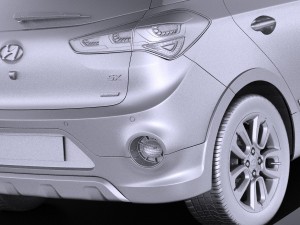 Hyundai i20 Active 2017 vray 3D 모델