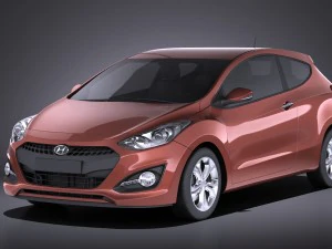 Hyundai i30 3 porte 2014 vray Modello 3D