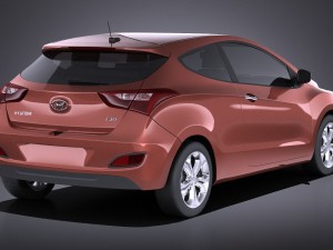 Hyundai i30 3-door 2014 vray Modelo 3D