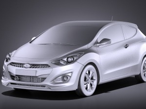 Hyundai i30 3-door 2014 vray Modelo 3D