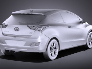 Hyundai i30 3-door 2014 vray Modelo 3D