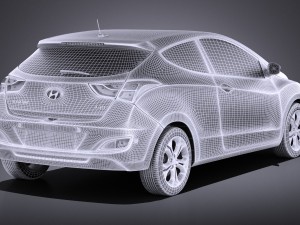 Hyundai i30 3-door 2014 vray Modelo 3D