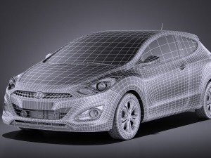Hyundai i30 3-door 2014 vray Modelo 3D