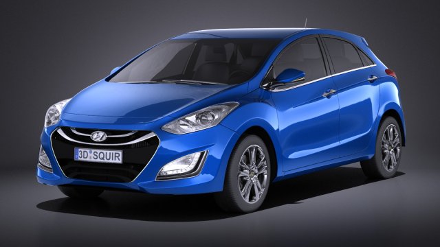 Hyundai i30 2014 vray 3D 모델 .c4d .max .obj .3ds .fbx .stl .blend 