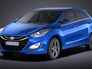 Hyundai i30 2014 vray 3D Model