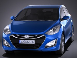 Hyundai i30 2014 vray 3D 모델