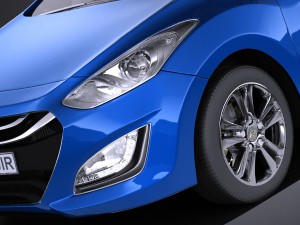 Hyundai i30 2014 vray 3D 모델