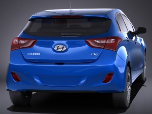 Hyundai i30 2014 vray 3D 모델