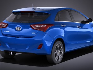 Hyundai i30 2014 vray 3D 모델