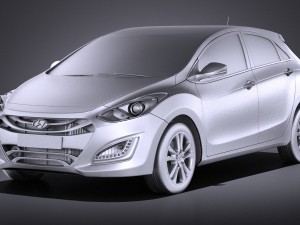 Hyundai i30 2014 vray 3D 모델