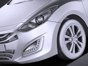 Hyundai i30 2014 vray 3D 모델