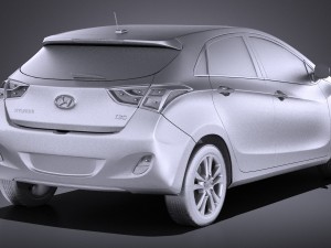 Hyundai i30 2014 vray 3D 모델