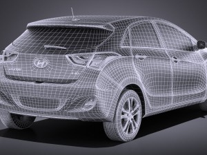 Hyundai i30 2014 vray 3D 모델