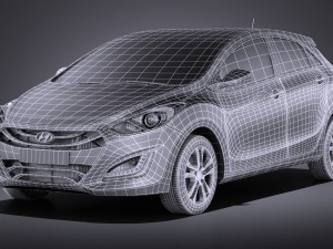Hyundai i30 2014 vray 3D 모델
