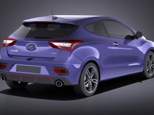 Hyundai i30 Turbo 3-door 2017 vray Modelo 3D