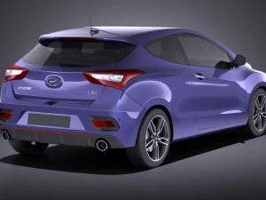 Hyundai i30 Turbo 3-door 2017 vray 3D Model