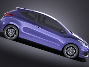 Hyundai i30 Turbo 3-door 2017 vray Modelo 3D