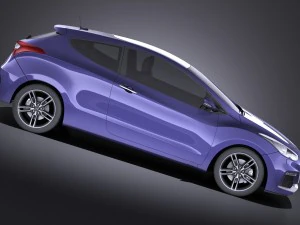 Hyundai i30 Turbo 3-door 2017 vray 3D Model