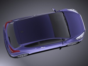 Hyundai i30 Turbo 3-door 2017 vray Modelo 3D