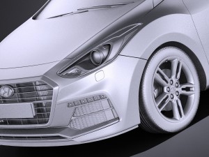 Hyundai i30 Turbo 3-door 2017 vray Modelo 3D
