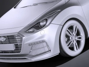 Hyundai i30 Turbo 3-door 2017 vray 3D Model