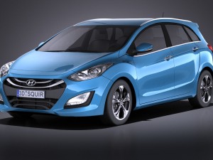 Hyundai i30 Wagon 2014 vray 3D Model