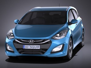 Hyundai i30 Wagon 2014 vray 3D Модель