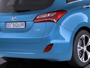 Hyundai i30 Wagon 2014 vray 3D Модель