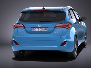 Hyundai i30 Wagon 2014 vray 3D Модель