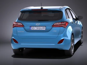 Hyundai i30 Wagon 2014 vray 3D Model