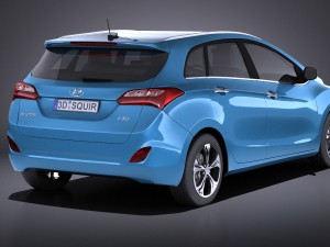 Hyundai i30 Wagon 2014 vray 3D Модель