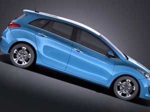 Hyundai i30 Wagon 2014 vray 3D Модель