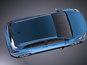 Hyundai i30 Wagon 2014 vray 3D Модель