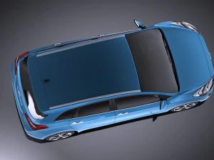 Hyundai i30 Wagon 2014 vray 3D Model