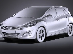 Hyundai i30 Wagon 2014 vray 3D Model