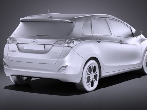 Hyundai i30 Wagon 2014 vray 3D Модель