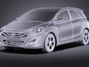 Hyundai i30 Wagon 2014 vray 3D Модель