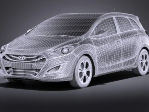 Hyundai i30 Wagon 2014 vray 3D Model