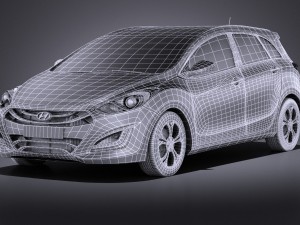 Hyundai i30 Wagon 2014 vray 3D Модель