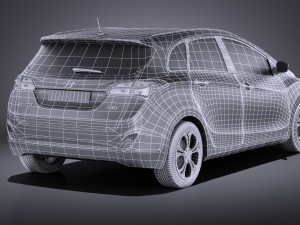 Hyundai i30 Wagon 2014 vray 3D Модель