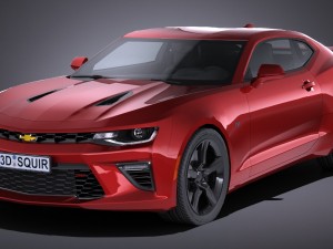Camaro SS 2017 Lowpoly 3D Model