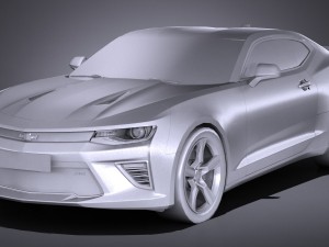 Camaro SS 2017 Lowpoly 3D-Modell