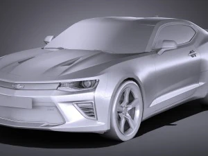 Camaro SS 2017 Lowpoly 3D Model