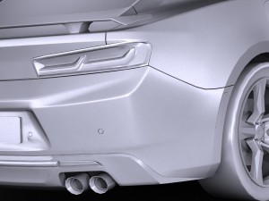 Camaro SS 2017 Lowpoly 3D-Modell