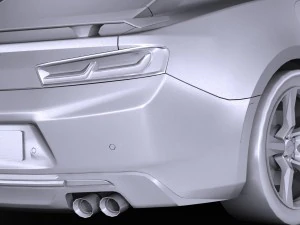 Camaro SS 2017 Lowpoly 3D Model