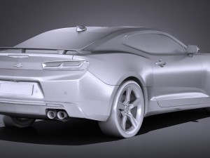 Camaro SS 2017 Lowpoly 3D-Modell