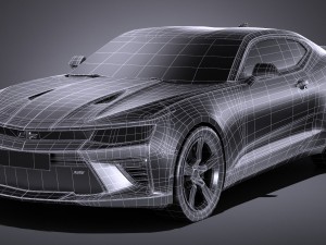 Camaro SS 2017 Lowpoly 3D-Modell