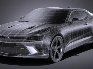 Camaro SS 2017 Lowpoly 3D Model