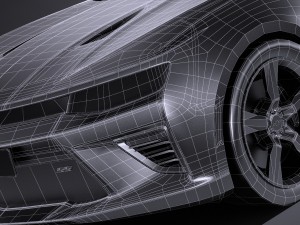 Camaro SS 2017 Lowpoly 3D-Modell